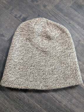 Norsewear Pure Virgin Wool Beanie Hat Made In New Zealand Tan Gray OS